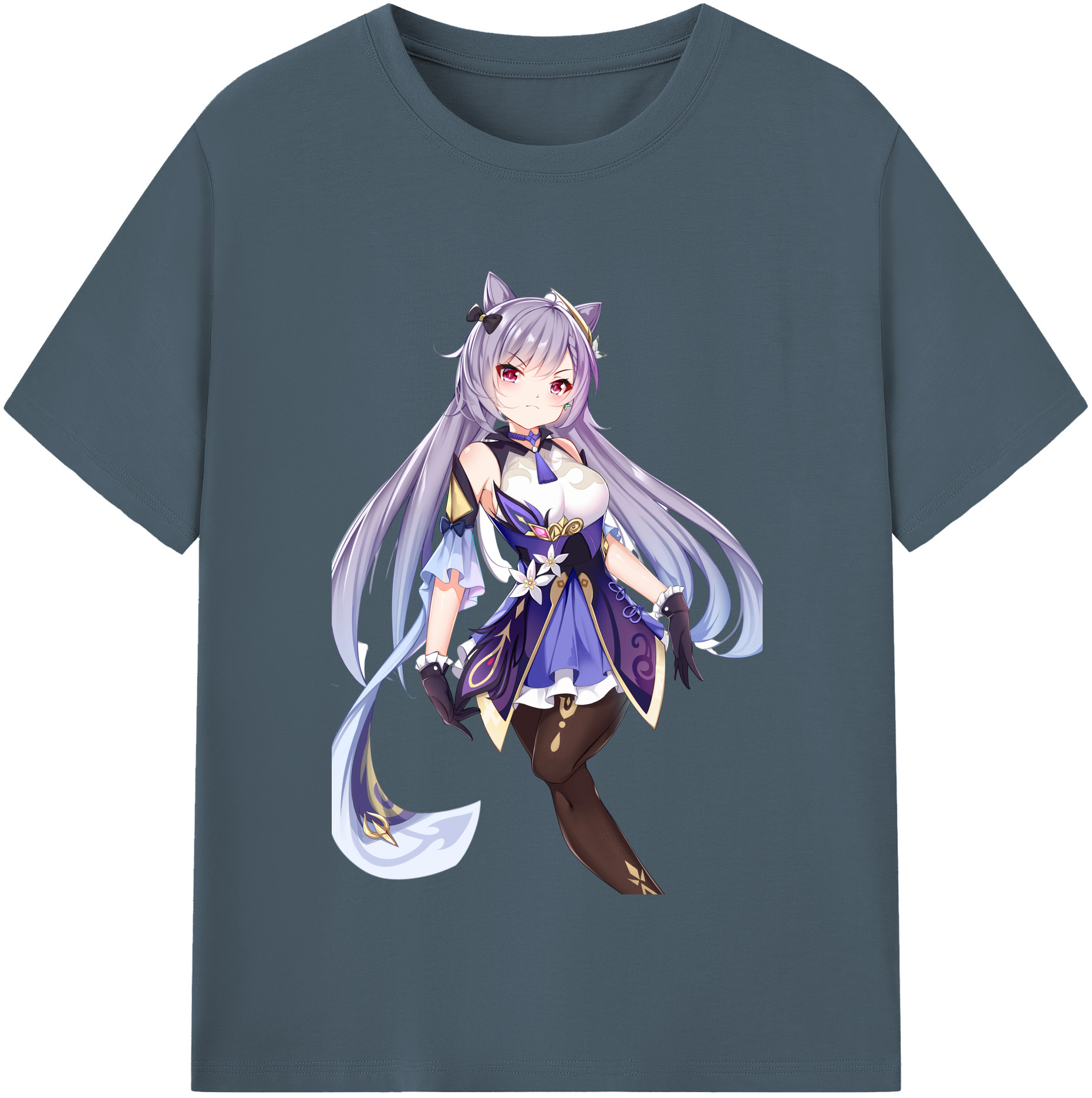 げんし神 刻晴 こくせい genshin Kokusei 綿100％半袖Tシャツ（フロントプリント）